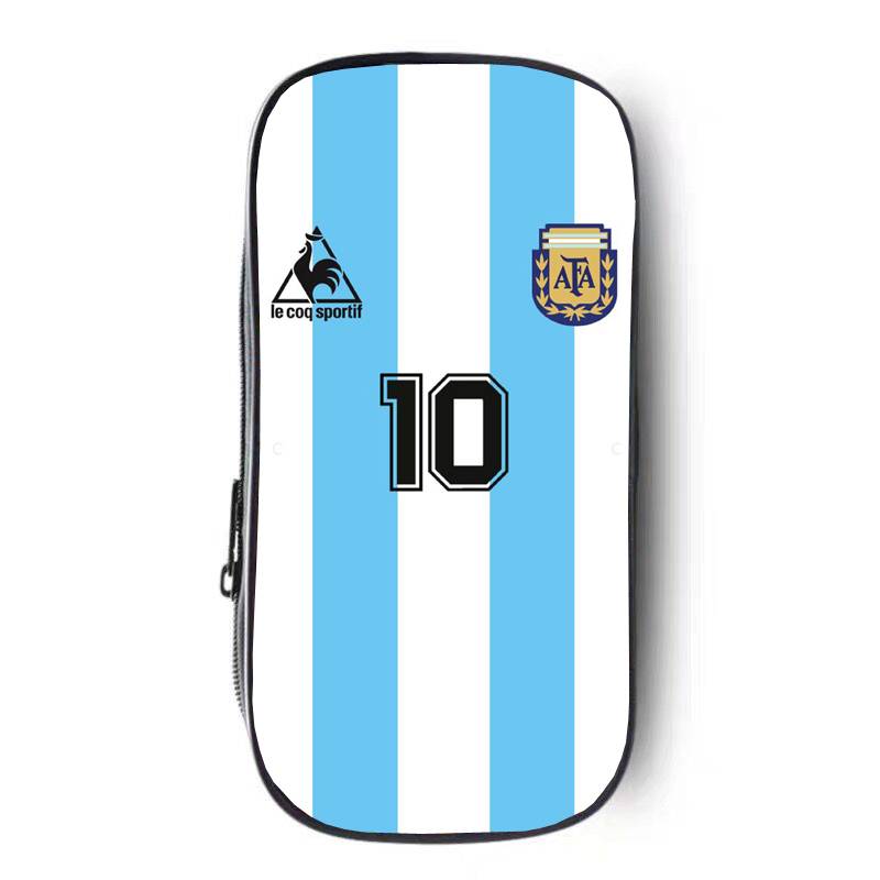 World Cup football Argentine team MESSI Messi 10 jersey junior high school elementary and middle school student stationery box pen bag