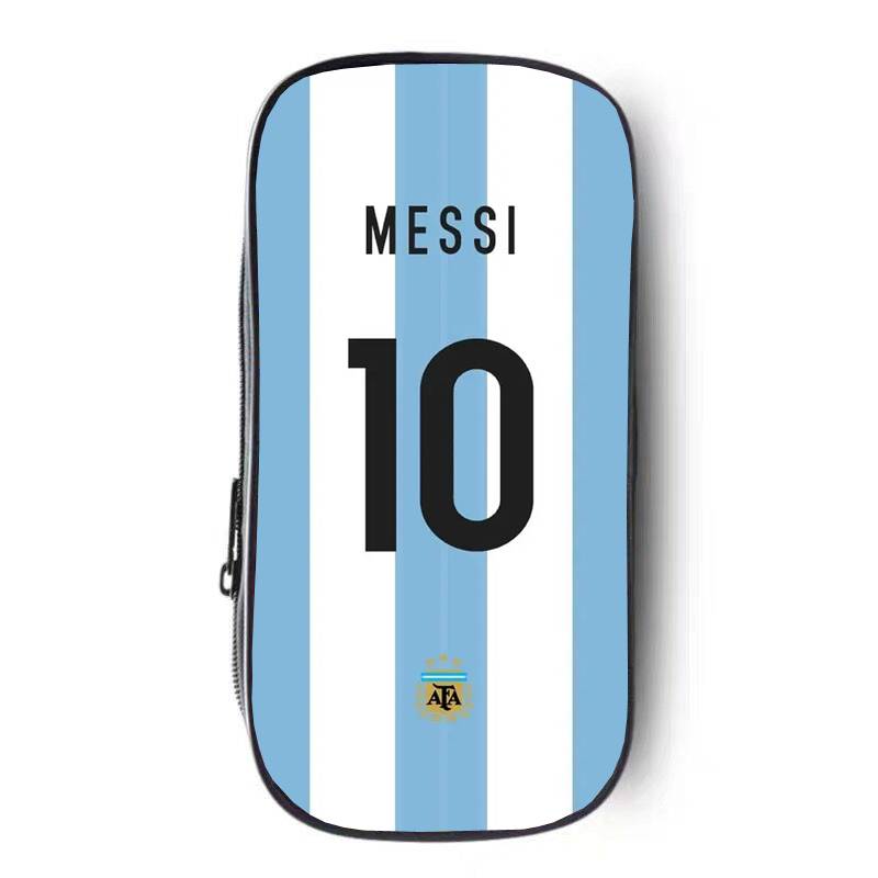 World Cup football Argentine team MESSI Messi 10 jersey junior high school elementary and middle school student stationery box pen bag