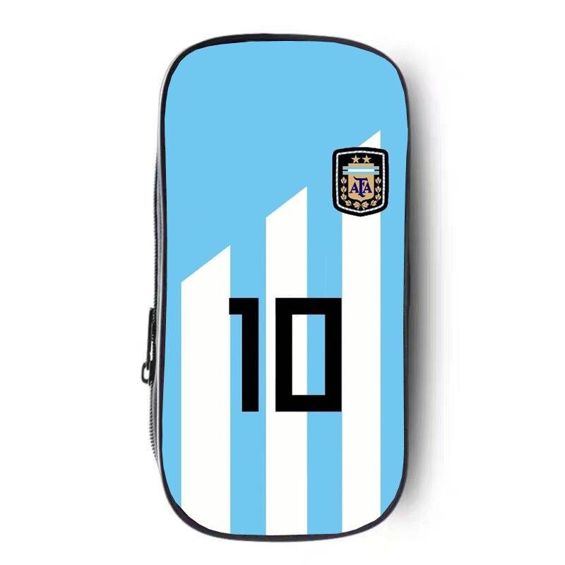 World Cup football Argentine team MESSI Messi 10 jersey junior high school elementary and middle school student stationery box pen bag