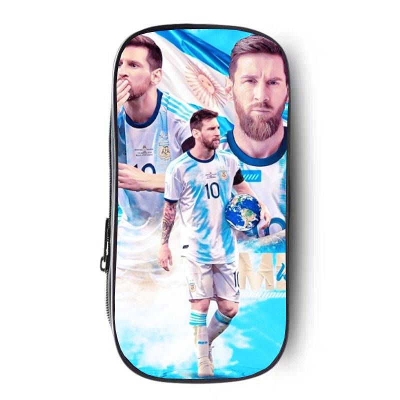 World Cup football Argentine team MESSI Messi 10 jersey junior high school elementary and middle school student stationery box pen bag
