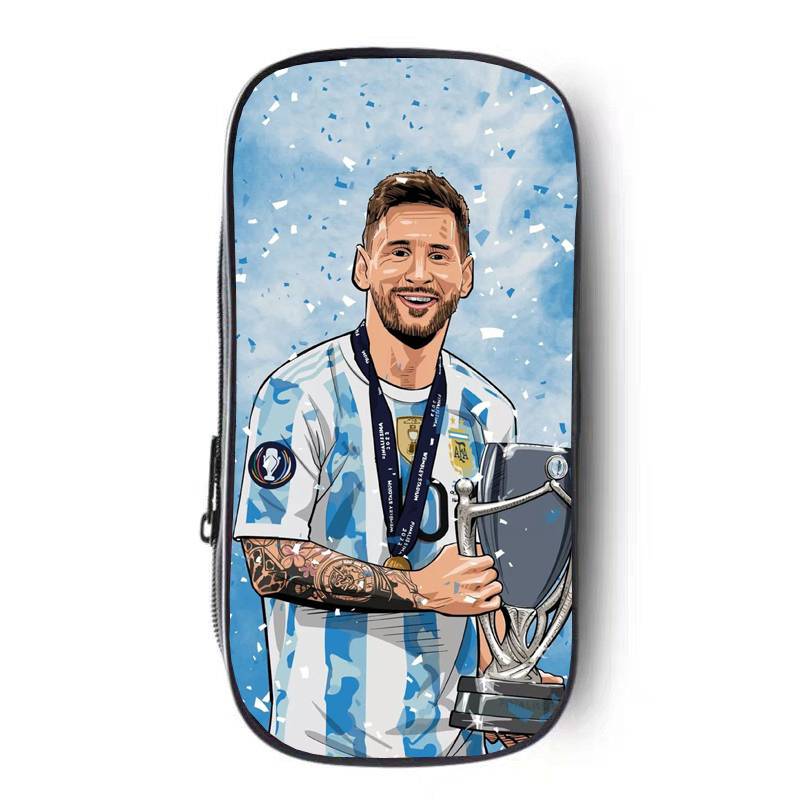 World Cup football Argentine team MESSI Messi 10 jersey junior high school elementary and middle school student stationery box pen bag