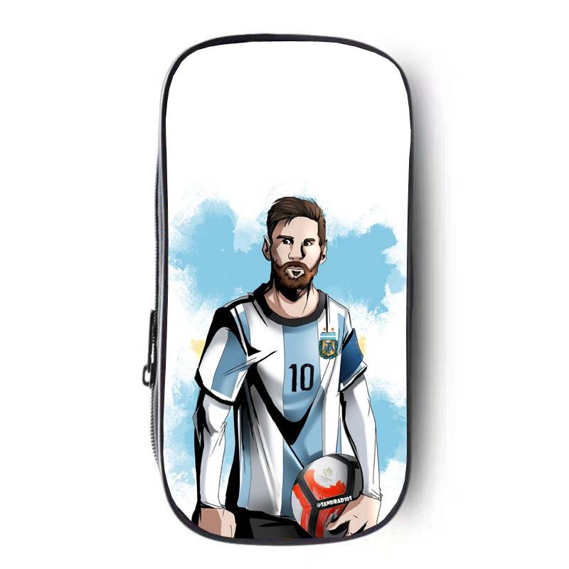 World Cup football Argentine team MESSI Messi 10 jersey junior high school elementary and middle school student stationery box pen bag