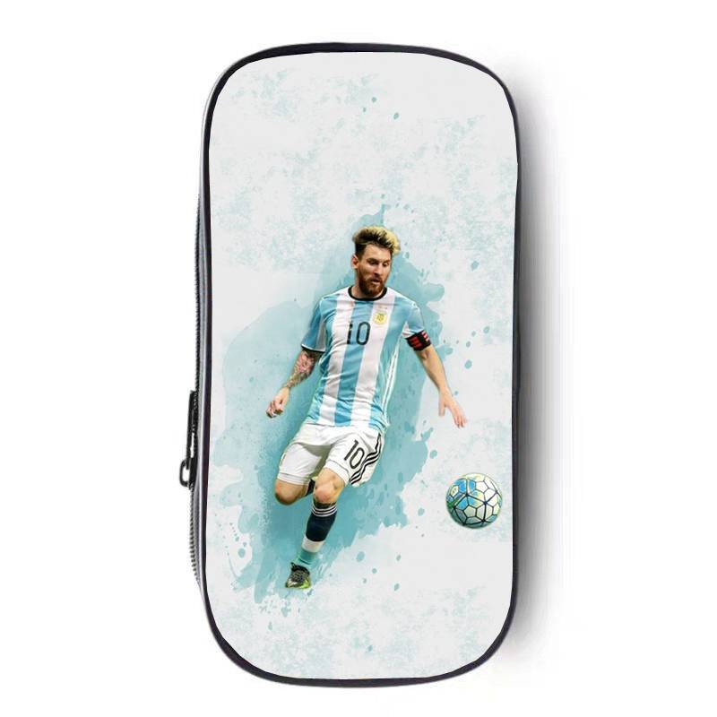 World Cup football Argentine team MESSI Messi 10 jersey junior high school elementary and middle school student stationery box pen bag