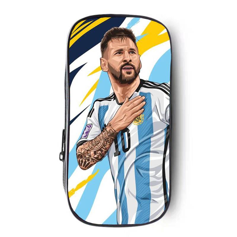 World Cup football Argentine team MESSI Messi 10 jersey junior high school elementary and middle school student stationery box pen bag