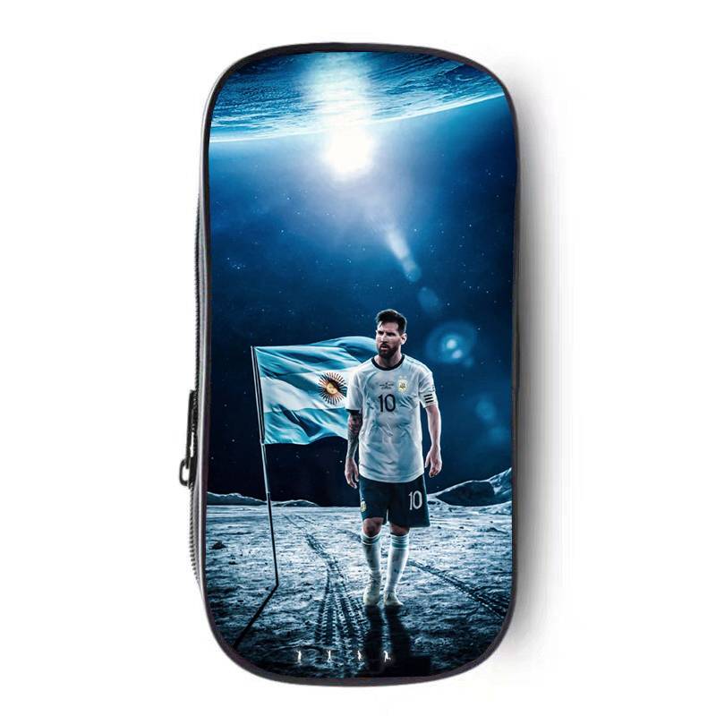 World Cup football Argentine team MESSI Messi 10 jersey junior high school elementary and middle school student stationery box pen bag