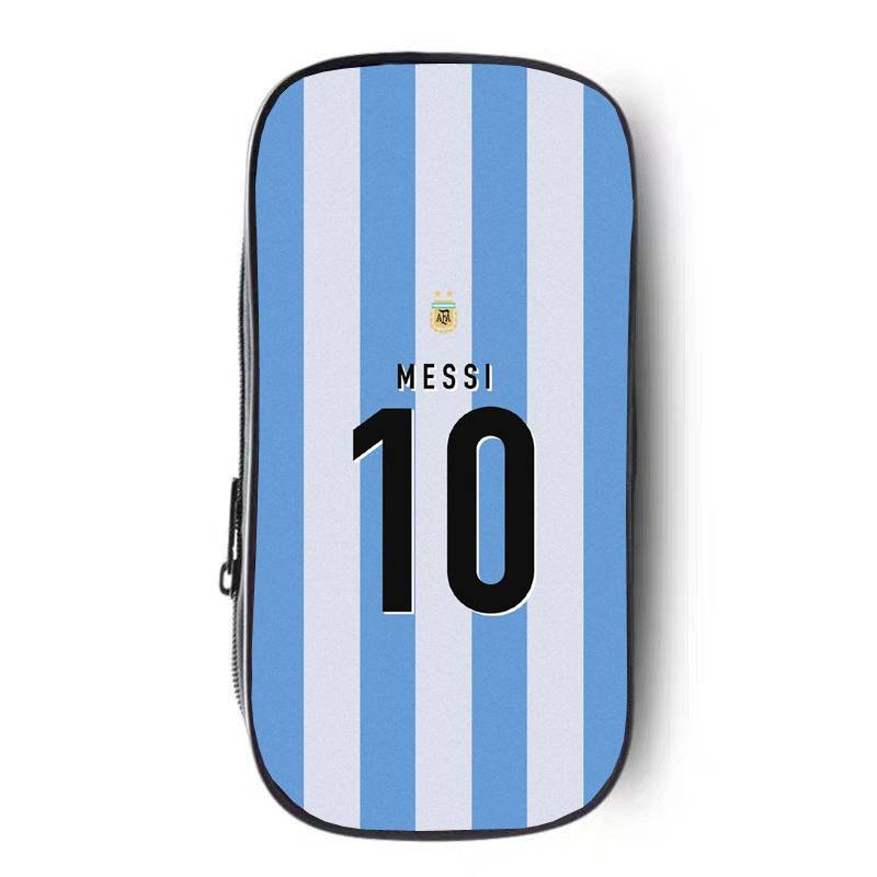 World Cup football Argentine team MESSI Messi 10 jersey junior high school elementary and middle school student stationery box pen bag