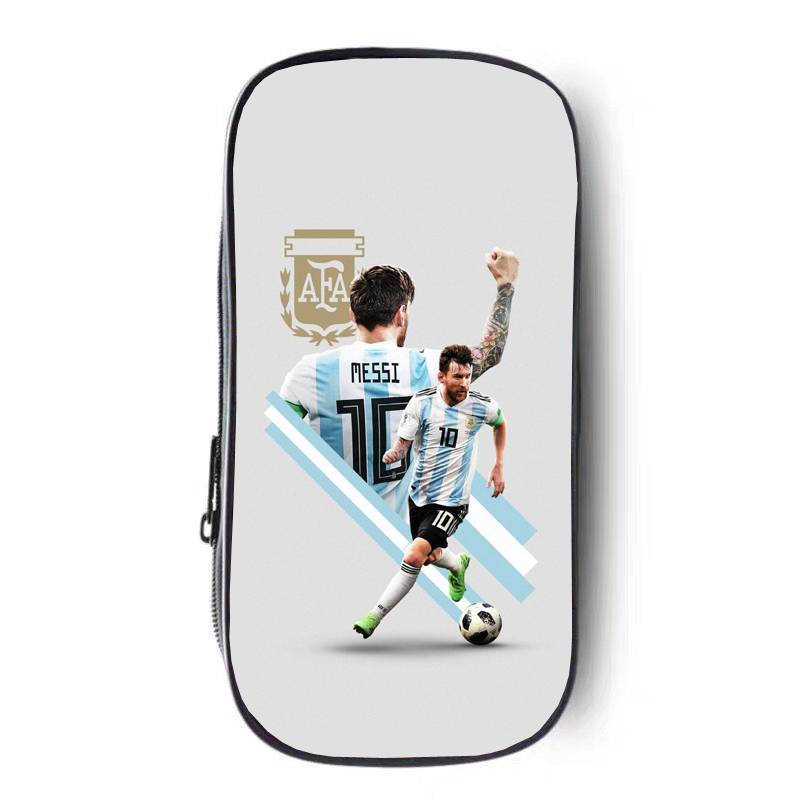World Cup football Argentine team MESSI Messi 10 jersey junior high school elementary and middle school student stationery box pen bag