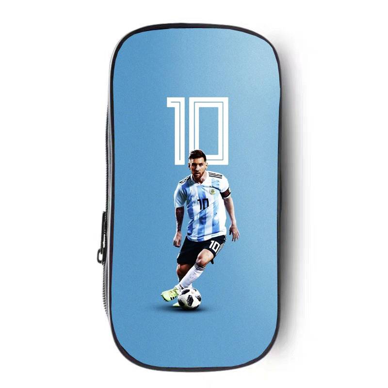 World Cup football Argentine team MESSI Messi 10 jersey junior high school elementary and middle school student stationery box pen bag