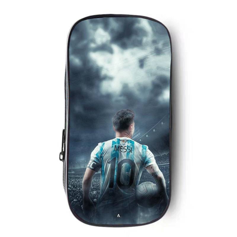 World Cup football Argentine team MESSI Messi 10 jersey junior high school elementary and middle school student stationery box pen bag