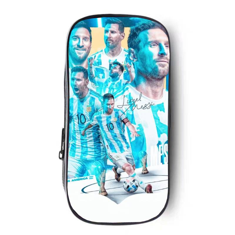 World Cup football Argentine team MESSI Messi 10 jersey junior high school elementary and middle school student stationery box pen bag