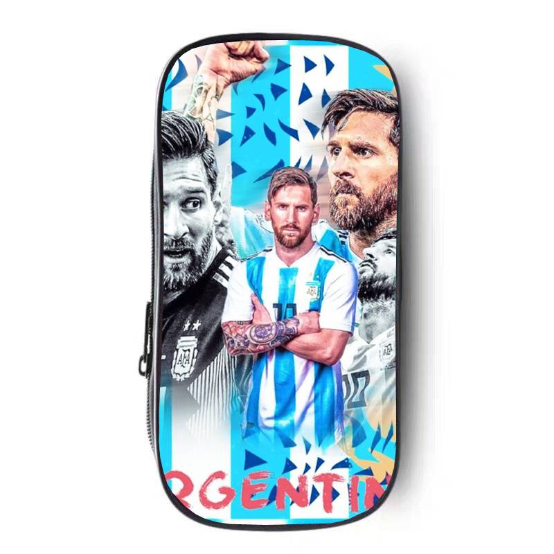 World Cup football Argentine team MESSI Messi 10 jersey junior high school elementary and middle school student stationery box pen bag