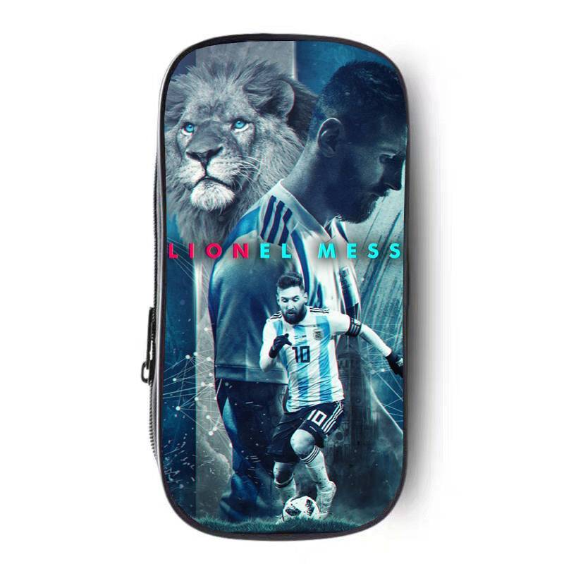 World Cup football Argentine team MESSI Messi 10 jersey junior high school elementary and middle school student stationery box pen bag
