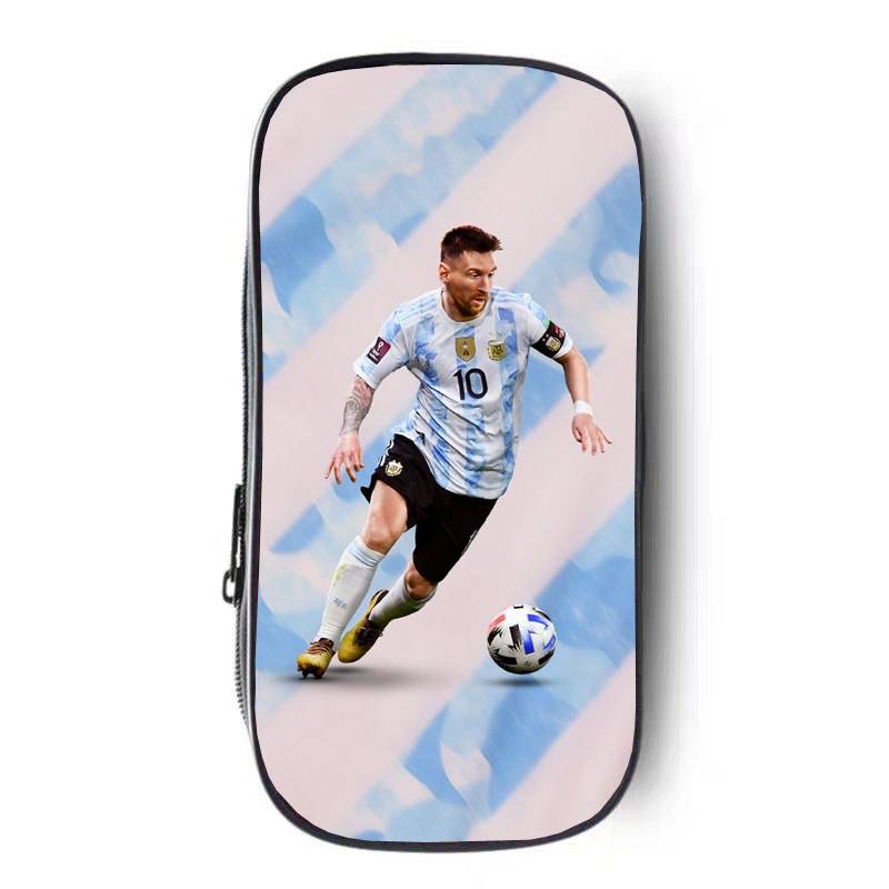 World Cup football Argentine team MESSI Messi 10 jersey junior high school elementary and middle school student stationery box pen bag