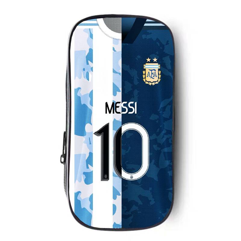 World Cup football Argentine team MESSI Messi 10 jersey junior high school elementary and middle school student stationery box pen bag