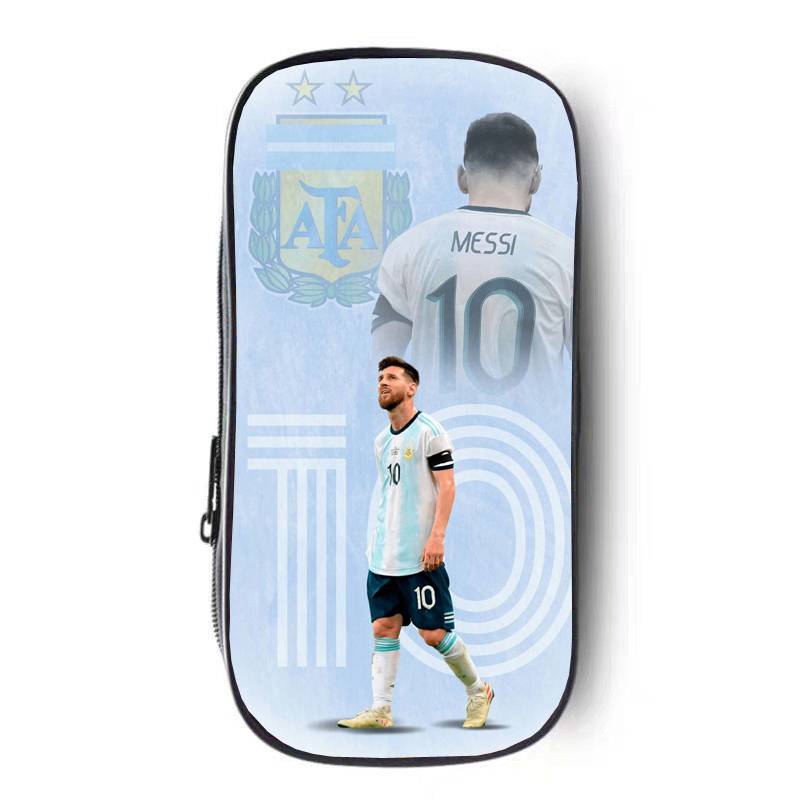 World Cup football Argentine team MESSI Messi 10 jersey junior high school elementary and middle school student stationery box pen bag