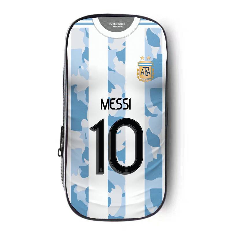World Cup football Argentine team MESSI Messi 10 jersey junior high school elementary and middle school student stationery box pen bag