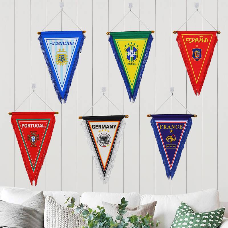 European Cup Football Fans Exchange Fan Fan Bar KTV Decoration Flag Hanging Banner Flag Decoration Products Hanging Flag