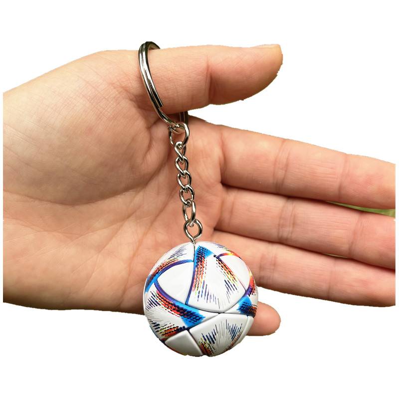 European Cup keychain simulation football model Golden ball trophy pendant small gift souvenirs to send boys