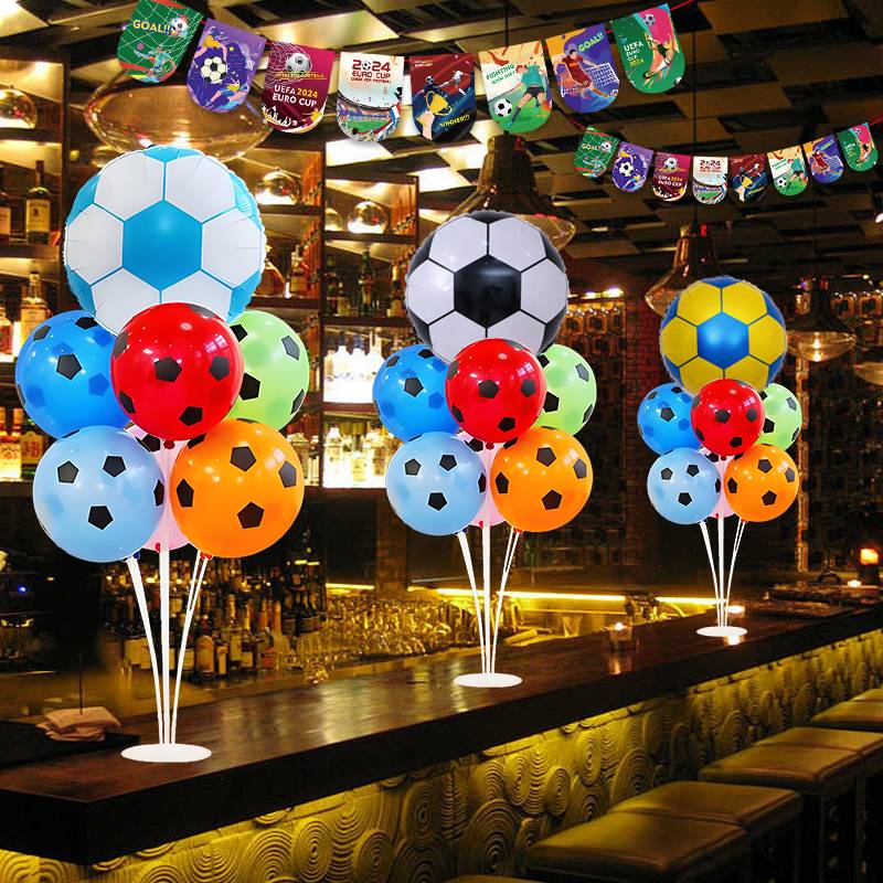 2024 European Cup Atmosphere Decoration Decoration Pillar Balloon Bar Mall Clothing Lottery Store Creative Flat Products