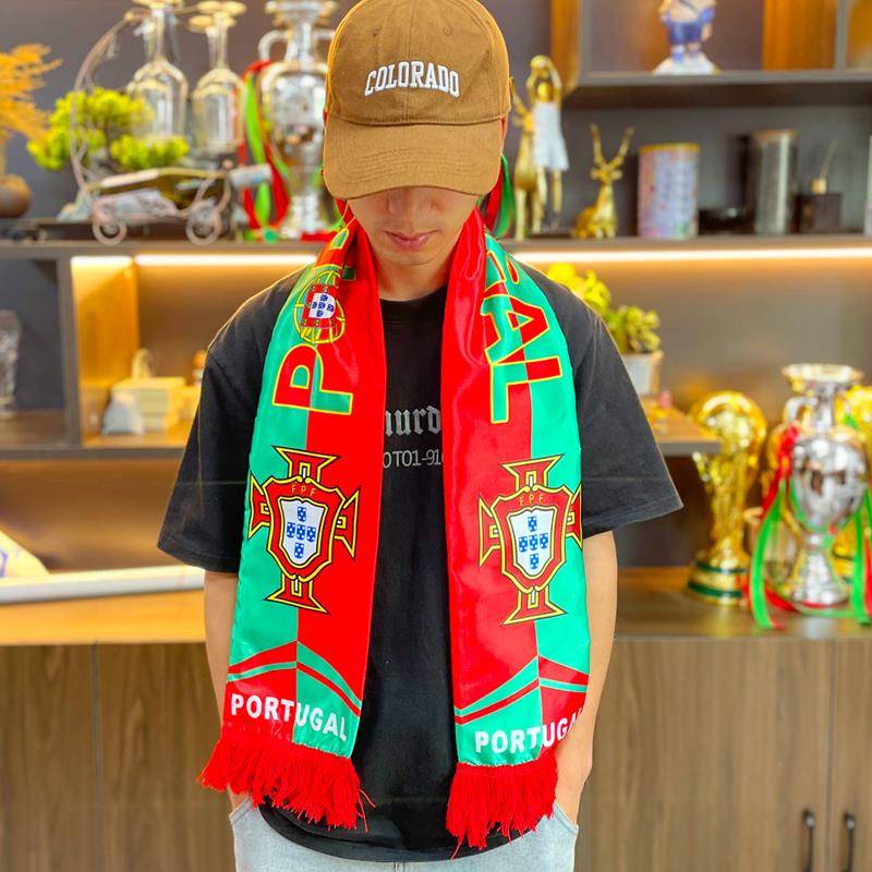 2024 European Cup Cup France, Portugal, Portugal Spanish football scarf and biblonary dressing fans