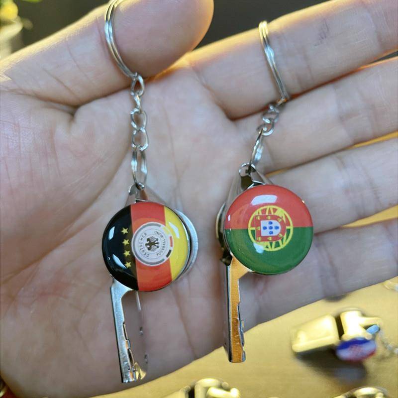 European Cup small gift 2024 German football theme atmosphere pendant jewelry promotion fans products keychain