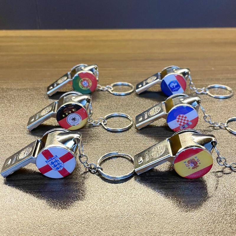 European Cup small gift 2024 German football theme atmosphere pendant jewelry promotion fans products keychain