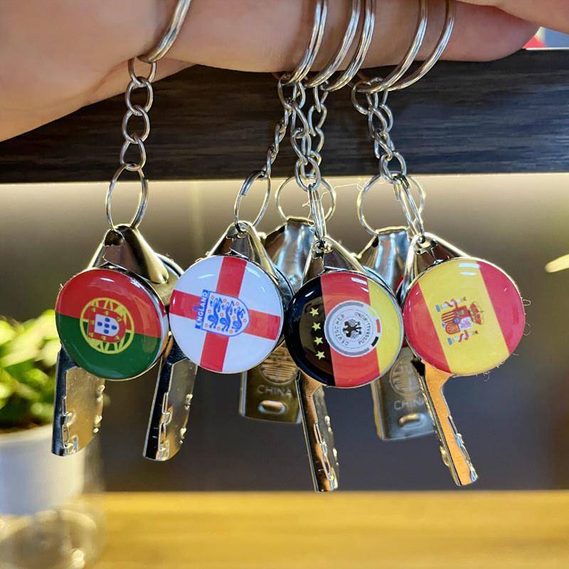 European Cup small gift 2024 German football theme atmosphere pendant jewelry promotion fans products keychain
