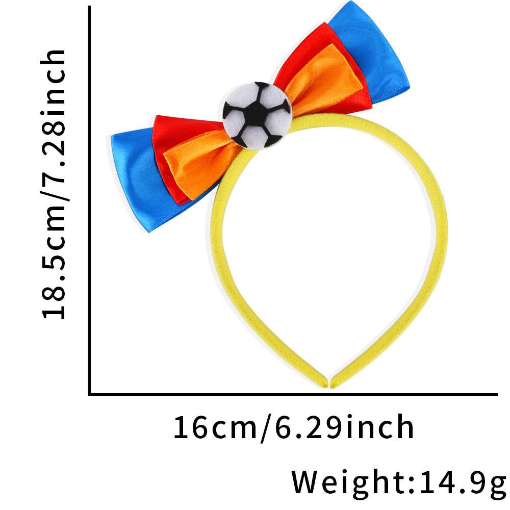 Model 1: Orange -red and blue bow football hoop