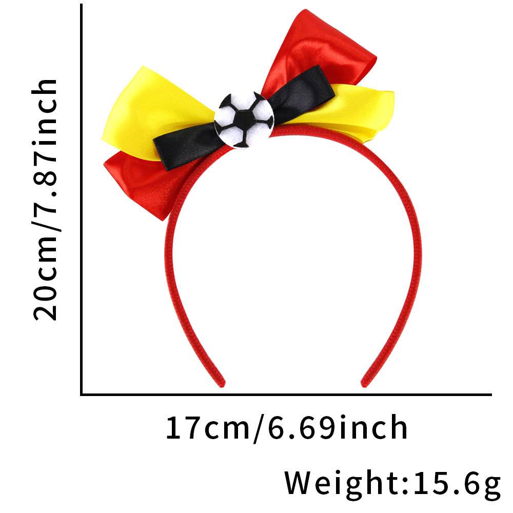 Model 2: Black, yellow, red bow, football head hoop