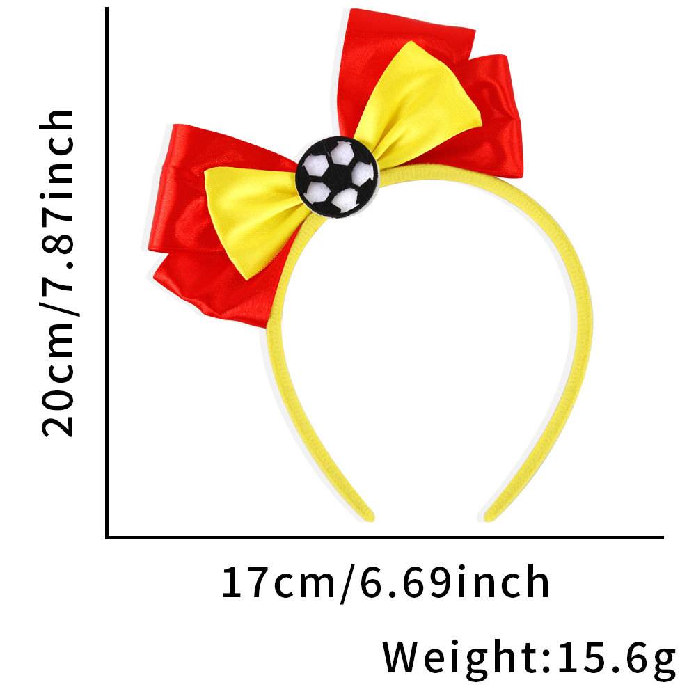 Model 6: Yellow and Red Bows Football Head Poor