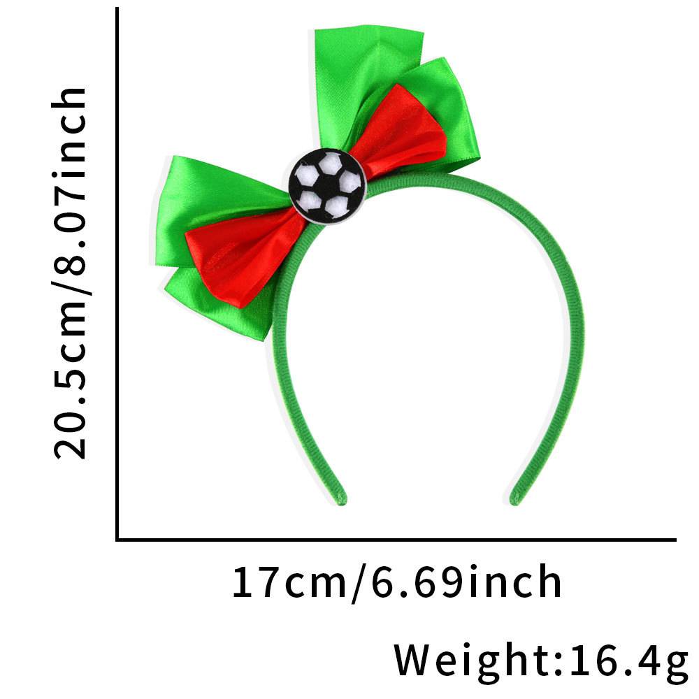 Together 7: Red and green bow football head hoop
