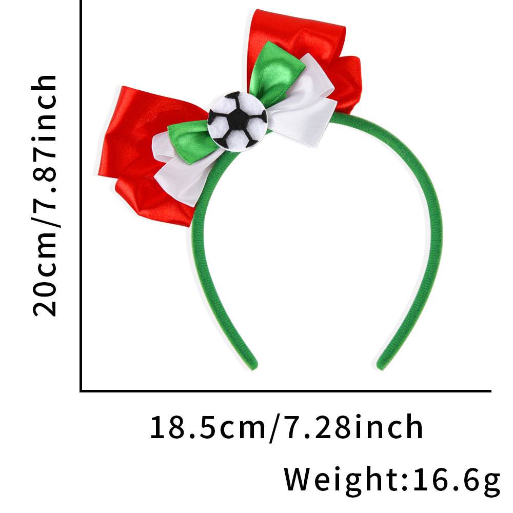 Model 8: Green, white and red bow football head hoop