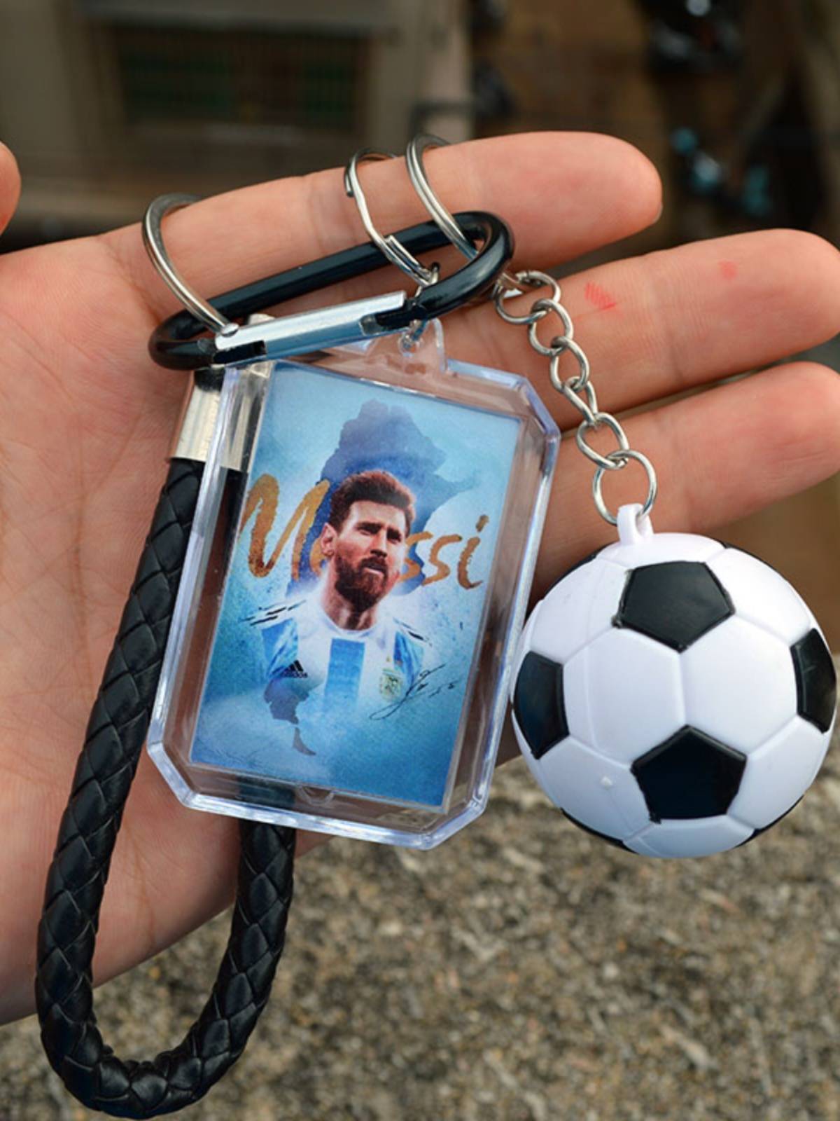 Messi C Rane Marmilbape Argentine Barcelona Real Madrid Football Stars around the keychain chain pendant