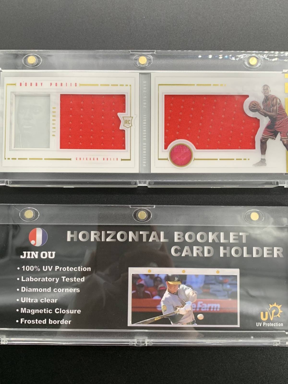 Small book brick horizontal version vertical version is suitable for two folds football card basketball star card two -drawn small book