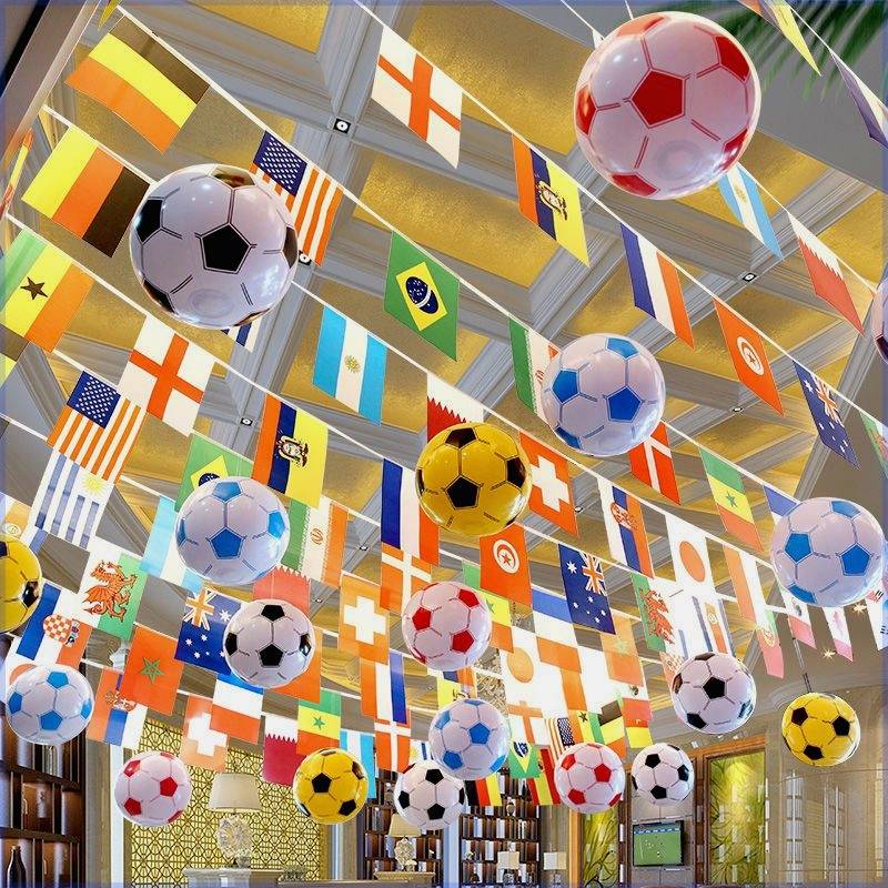 2024 European Cup Decoration Football Theme Decoration World Cup Sports Lottery Banner Lottery Shop Scenes Products