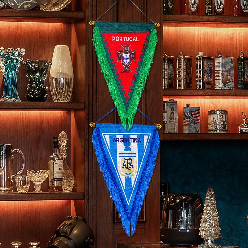 2024 European Cup Decoration String Flag Football Theme Sports Lottery Atmosphere layout scene Hotel KTV refueling props