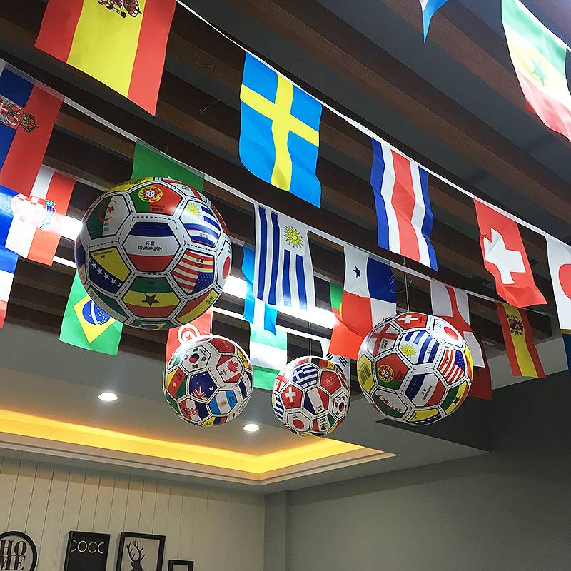2024 European Cup Decoration String Flag Football Theme Sports Lottery Atmosphere layout scene Hotel KTV refueling props