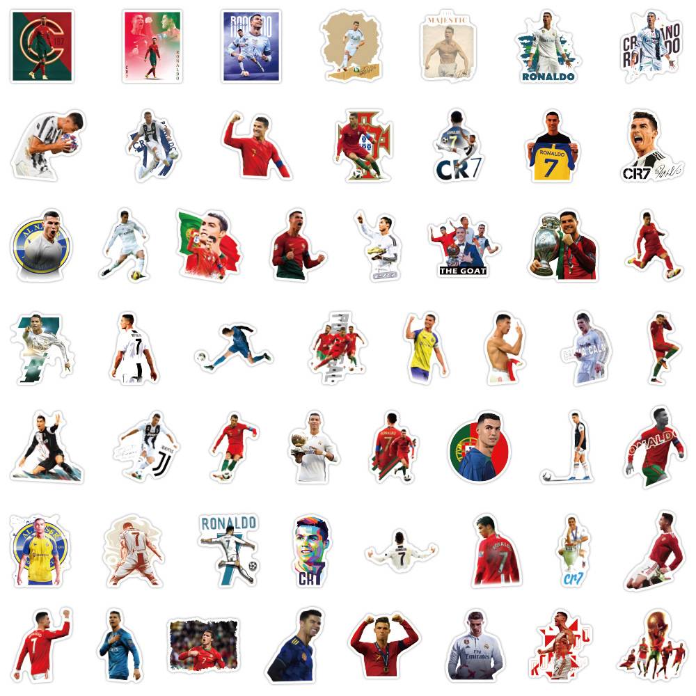 50 European Cup football celebrities C Ronaldo, graffiti stickers car luggage cup water cup waterproof sticker decoration