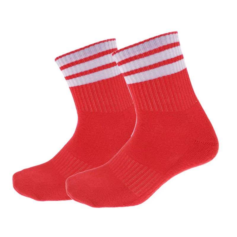 Three bars red white stripe basketball stockings