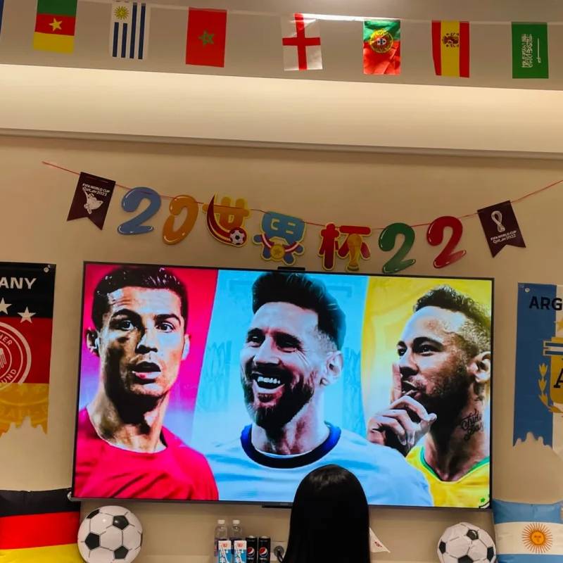 2024 European Cup Decoration Sports Lottery Bar Home Living Room Laboratory Theme Decoration Football Pendant Pulling Flag Lottery Flag