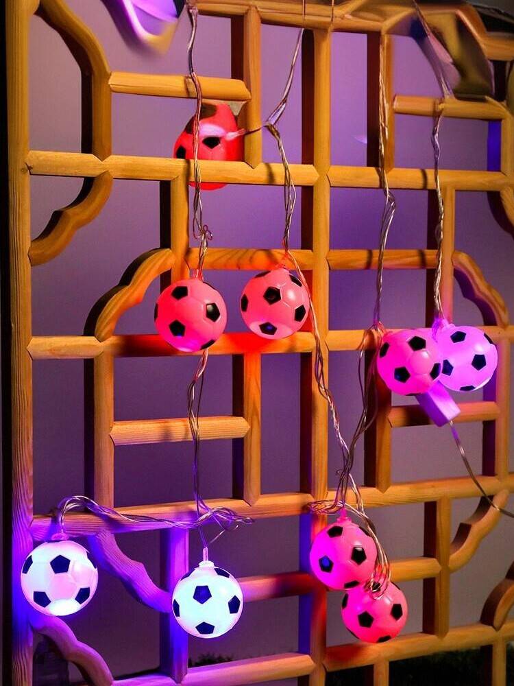 2024 European Cup Decoration Football LED Light String Bar Material Hotel Furniture Products Sports Lottery