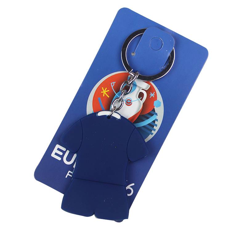 European Cup advertising activity gift souvenir keychain French team rubber football small pendant fans products