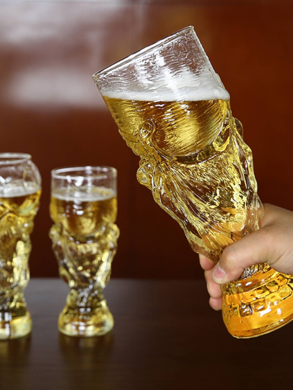 2024 European Cup Beer Water Transparent Glass Divine Bar KTV Supplies Fans Decorative Private Cup