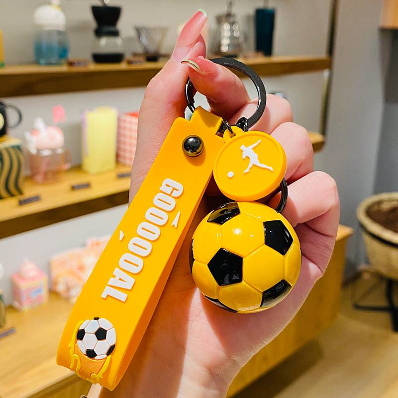 Simulation football pendant-yellow