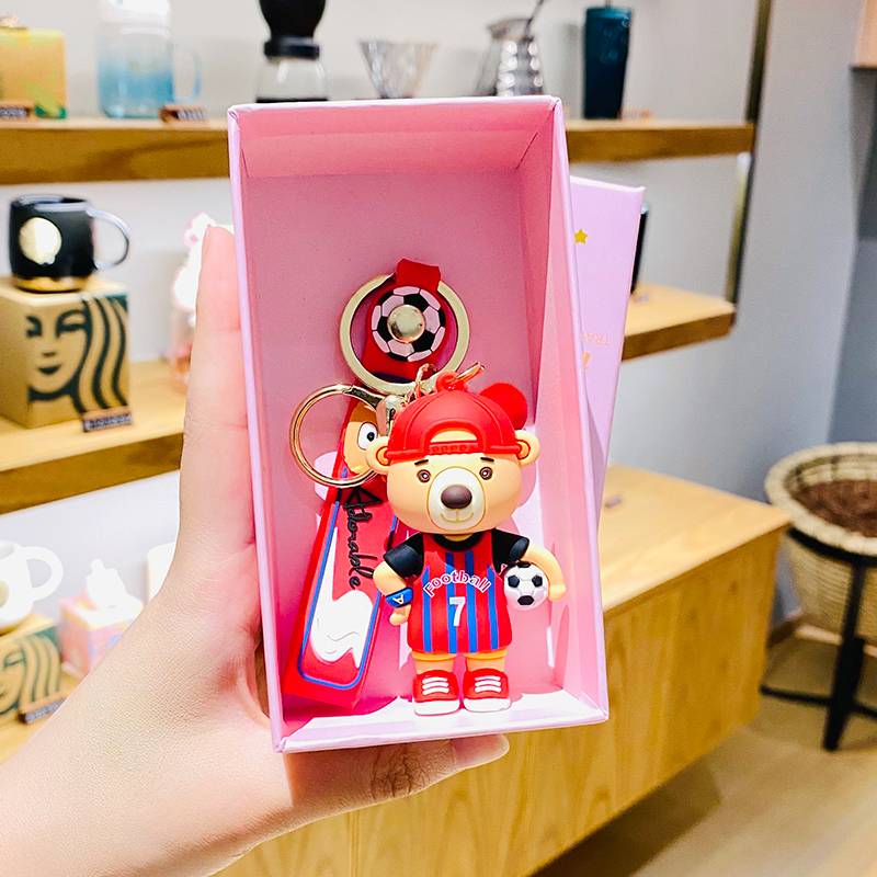 Football Bear-Red+Pink Gift Box