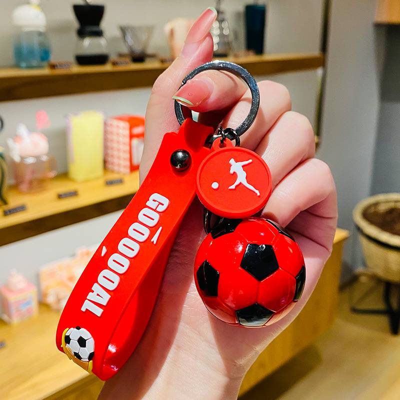 Simulation football pendant-red
