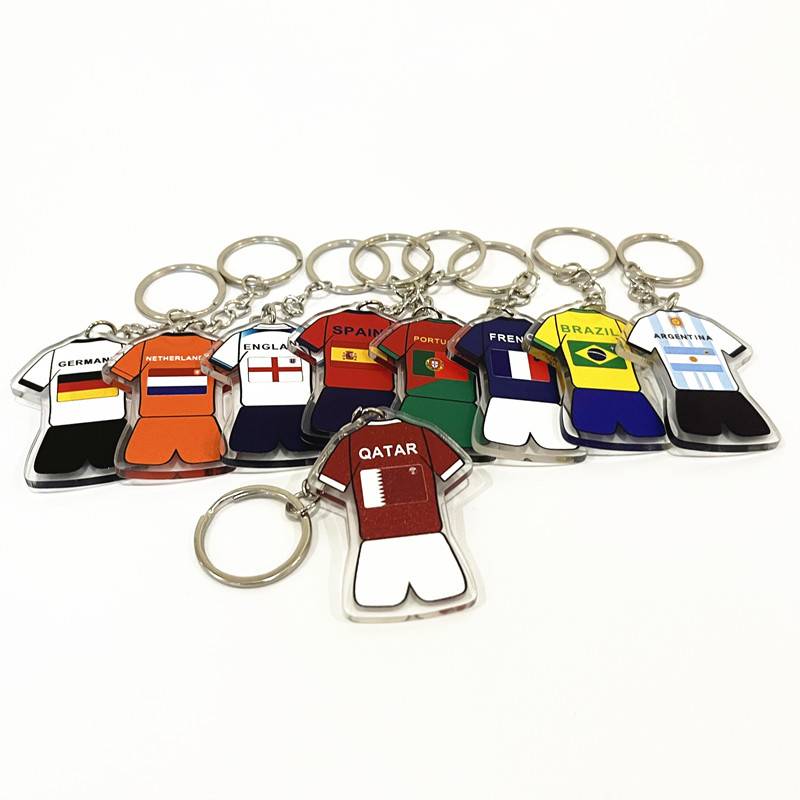 2022 Qatar World Cup Football Key Buckle Swear Peripheral Gift Souvenirs France, France, Brazil, Brazil, France