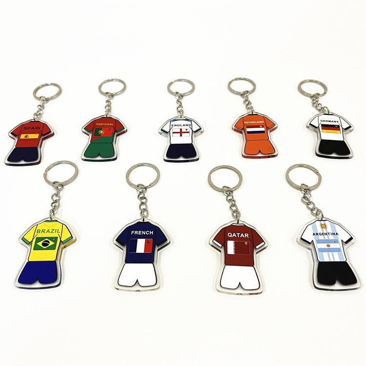 2022 Qatar World Cup Football Key Buckle Swear Peripheral Gift Souvenirs France, France, Brazil, Brazil, France