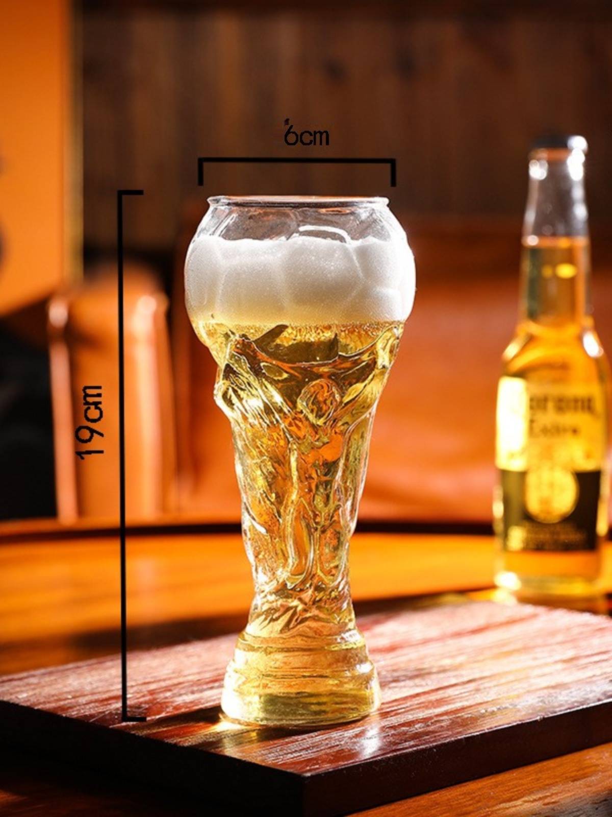 2024 European Cup Beer Cup Dali God Cup Football Glass Cup Wine bar barbecue restaurant KTV fan supplies
