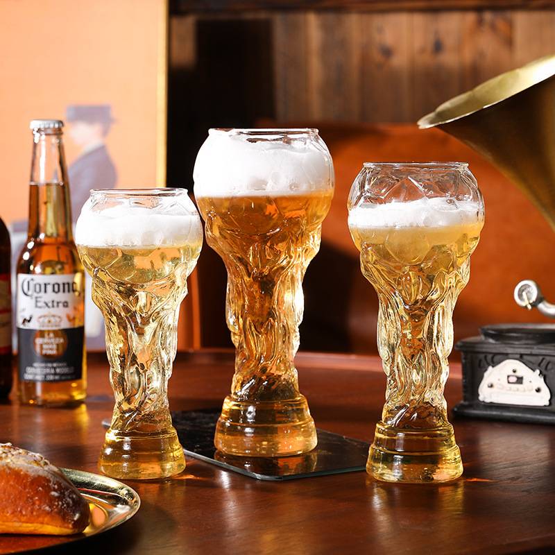 2024 German European Cup Football Beer Cup Transparent Glass Super Divine God Cup KTV fan supplies